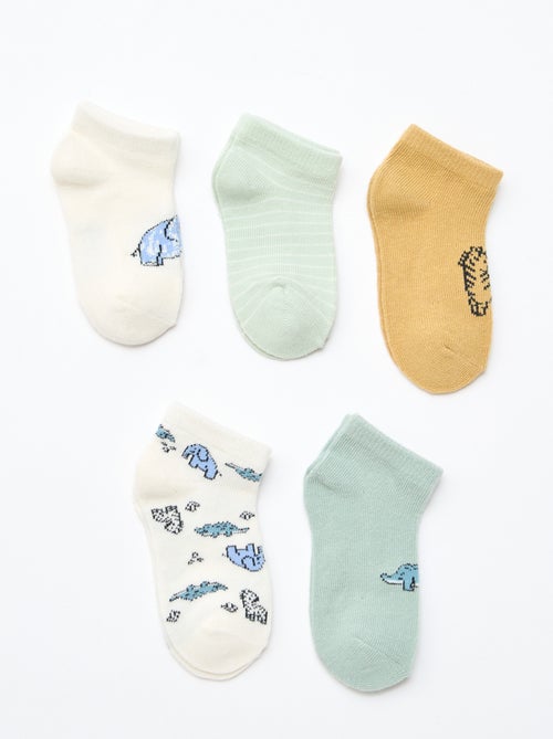 - Lot de 5 paires de chaussettes invisibles - Kiabi