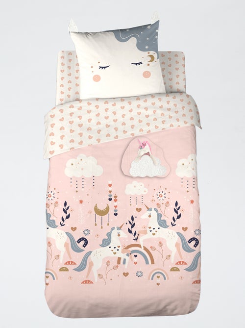 1-Person 2-Piece Unicorn Bedding Set: Duvet Cover + Pillowcase - Kiabi