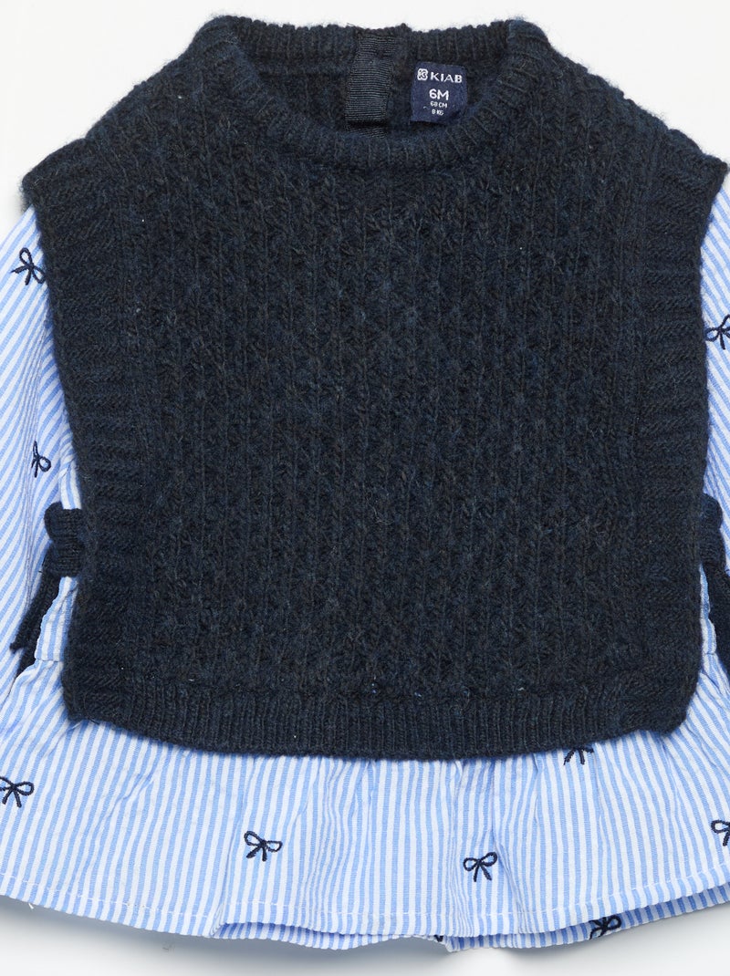 2-in-1 Pullover Blau - Kiabi