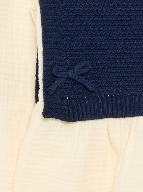 2-in-1-Pullover mit Blusen-Effekt - Kiabi