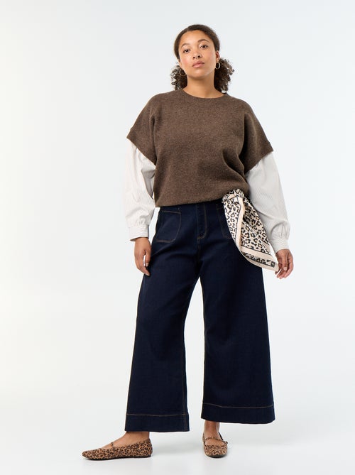 2-in-1 Pullover mit Hemd - Kiabi