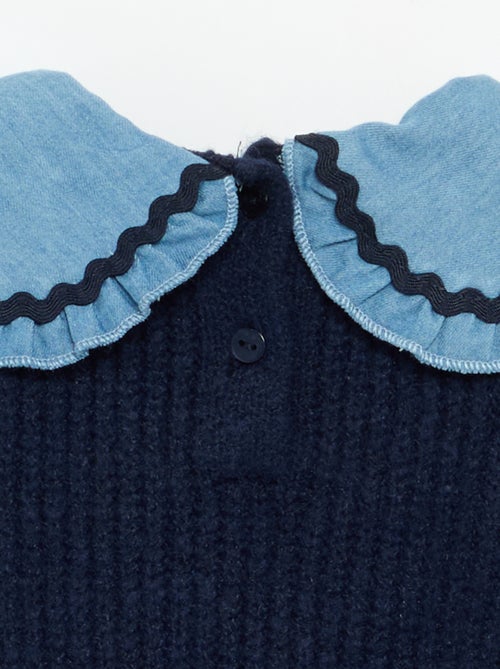 2-in-1 Pullover mit Peter-Pan-Kragen - Kiabi