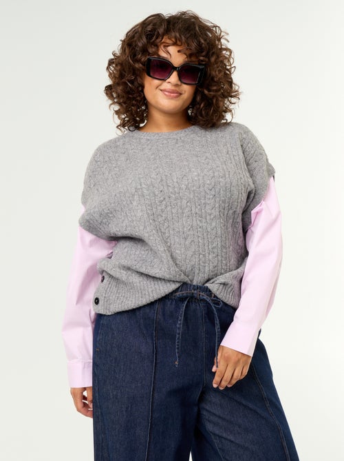 2-in-1 Shirt Sweater - Kiabi