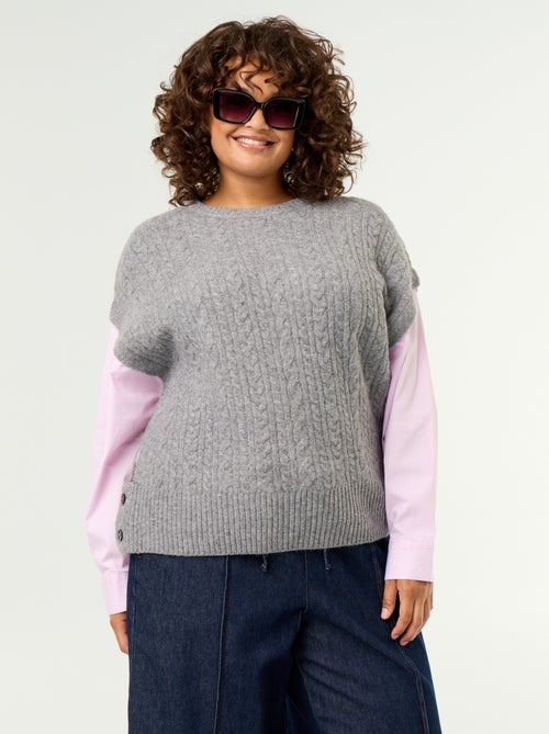 2-in-1 Shirt Sweater - Kiabi