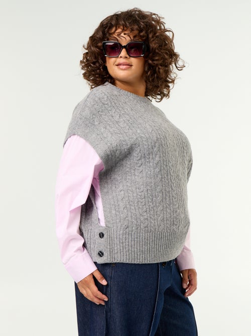 2-in-1 Shirt Sweater - Kiabi