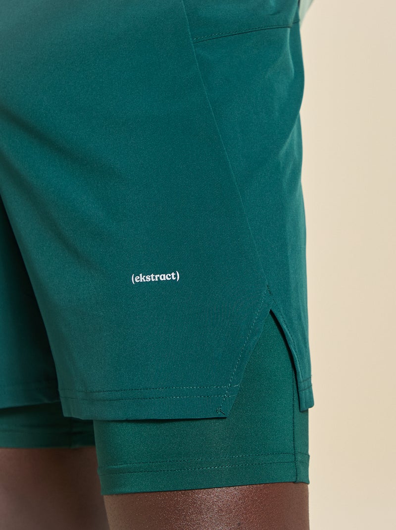 2-in-1 Sports Shorts - (ekstract) Green - Kiabi