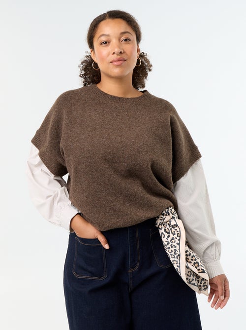 2-in-1 Sweater with Shirt - Kiabi