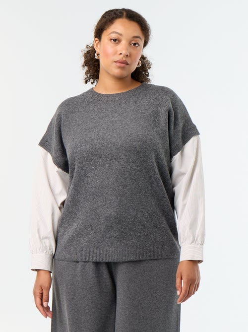 2-in-1 Sweater with Shirt - Kiabi
