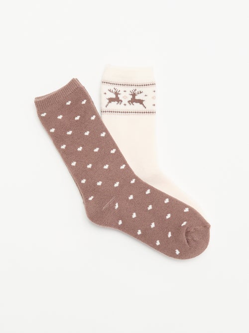 2 Paar gefütterte Socken im Set - Kiabi