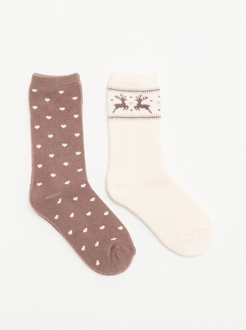 2 Paar gefütterte Socken im Set - Kiabi