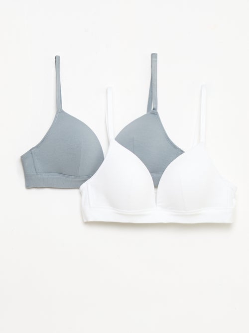 2-Pack Cotton Bras - Kiabi