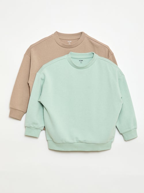 2-Pack Cotton French Terry Sweatshirts - Kiabi