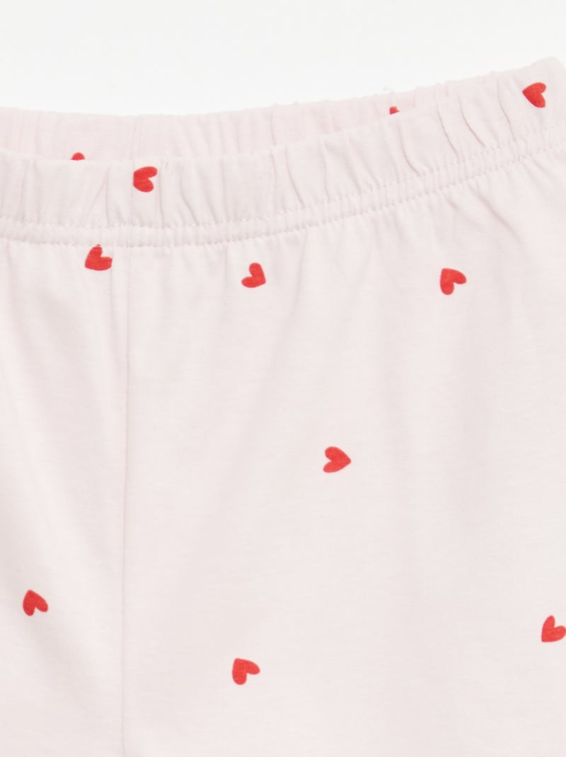2-Pack Cotton Jersey Short Pajama Sets Pink - Kiabi