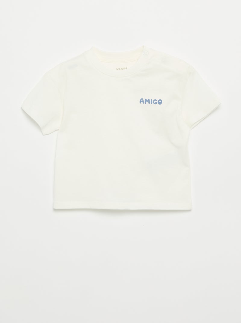 2-Pack Cotton Jersey Short-Sleeved T-shirts Blue - Kiabi