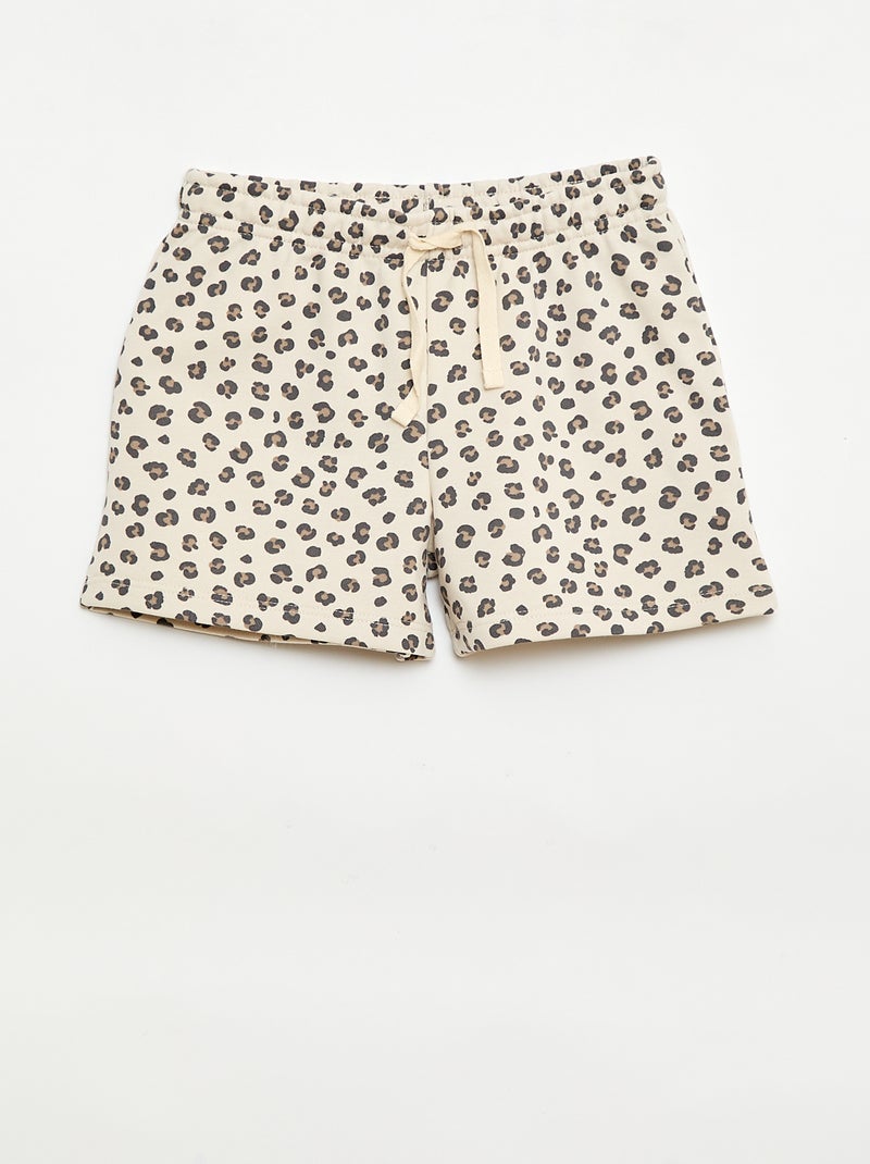 2-Pack Cotton Shorts Beige - Kiabi