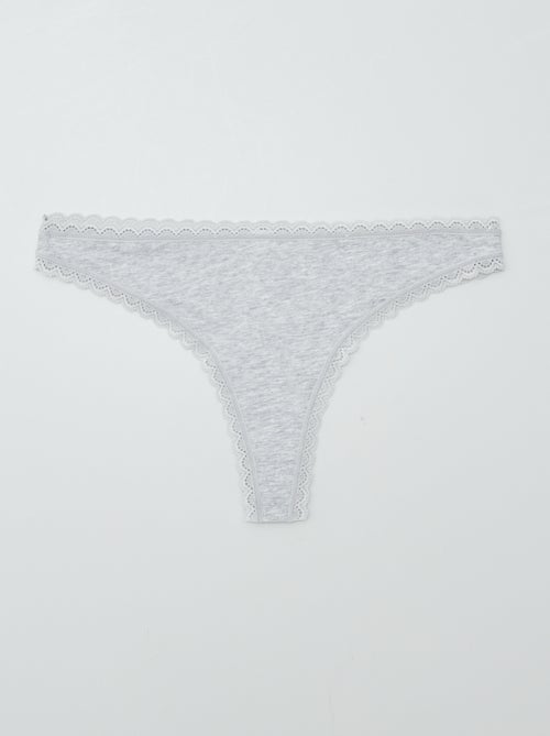 2-Pack Cotton Thong Set - Kiabi