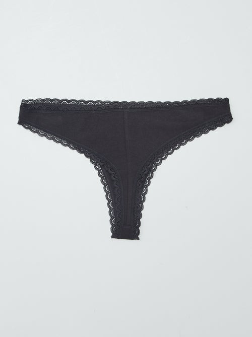 2-Pack Cotton Thongs - Kiabi