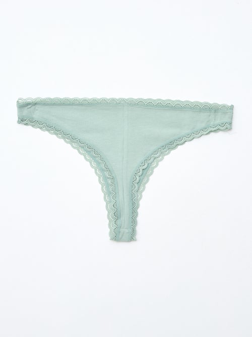 2-Pack Cotton Thongs - Kiabi