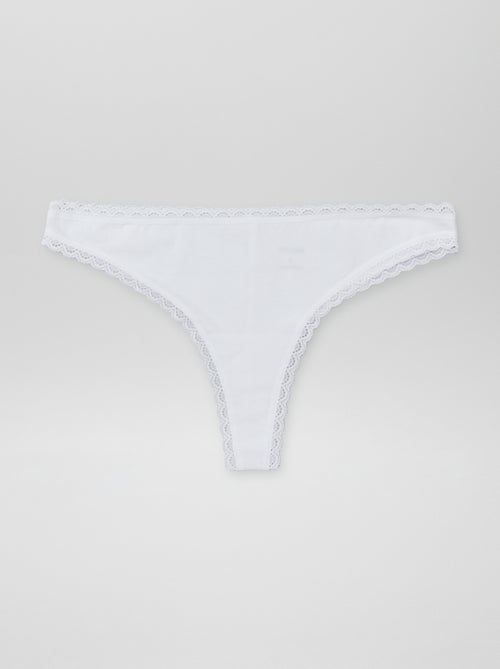 2-Pack Cotton Thongs - Kiabi