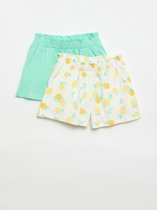 2-Pack Elastic Waist Shorts - Kiabi