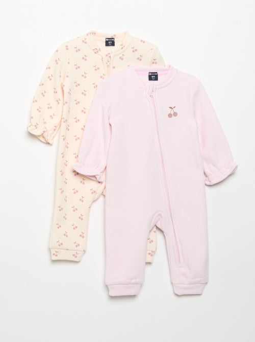 2-Pack Fleece Sleepsuits - Kiabi