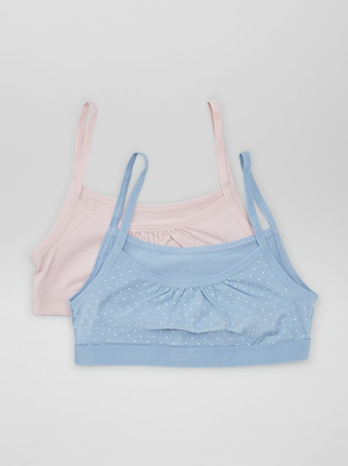 2-Pack Jersey Bralettes with Thin Straps - Kiabi