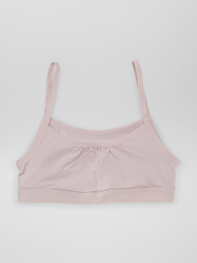 2-Pack Jersey Bralettes with Thin Straps BLUE - Kiabi