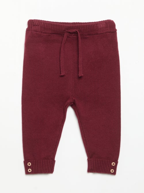 2-Pack Knitted Cotton Trousers - Kiabi