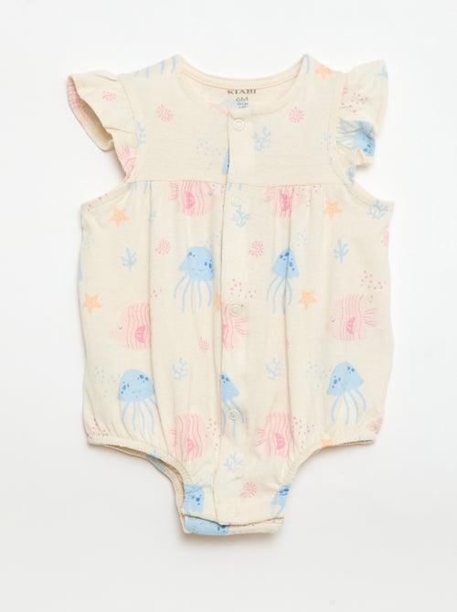2-Pack Lightweight Sleepsuits with Ruffled Armholes - Kiabi