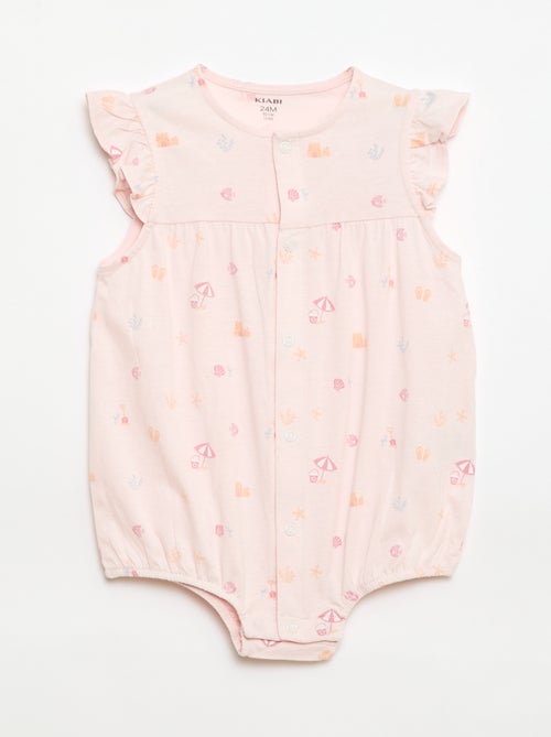 2-Pack Lightweight Sleepsuits with Ruffled Armholes - Kiabi