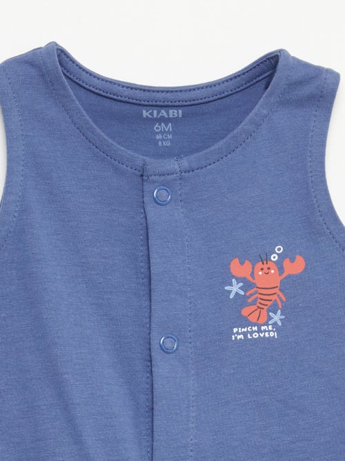 2-Pack Lightweight Sleepsuits with Snap Fastening - Kiabi