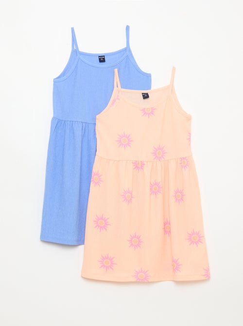 2-Pack of Crepe Knit Dresses - Kiabi