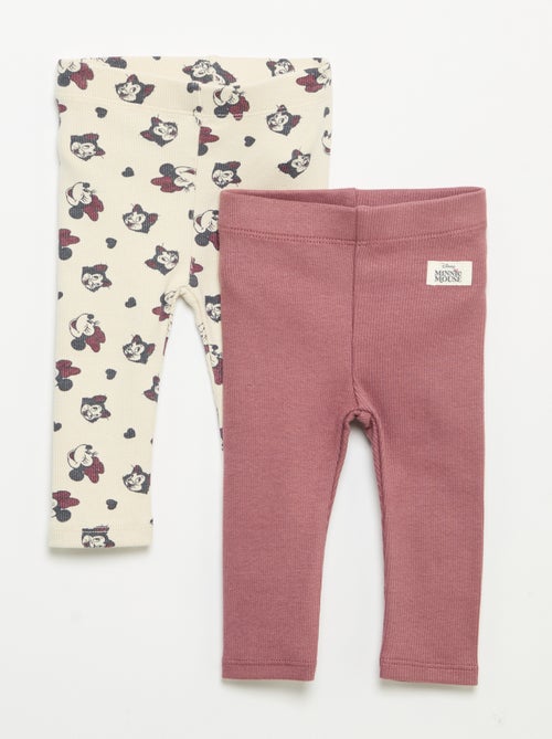 2-pack of 'Disney' ribbed knit leggings - Kiabi