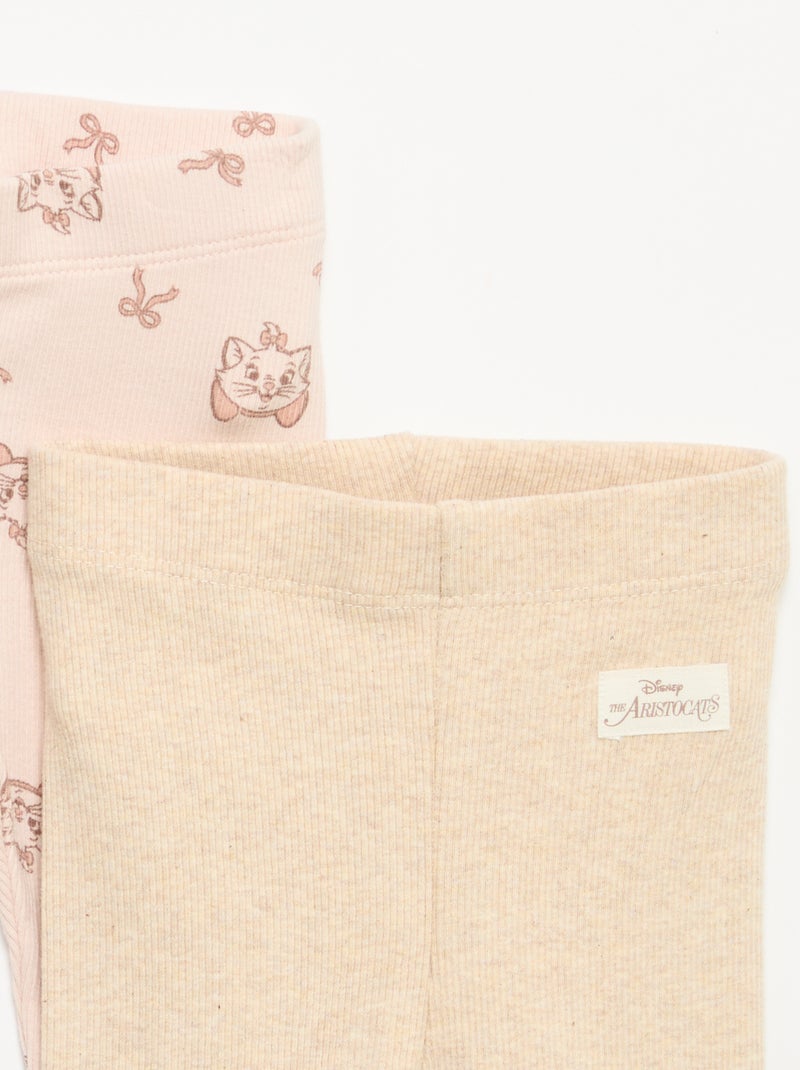 2-pack of 'Disney' Ribbed Leggings Pink - Kiabi