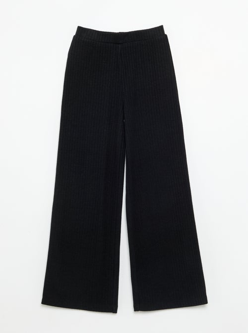 2-pack of flat ribbed knit trousers - Kiabi