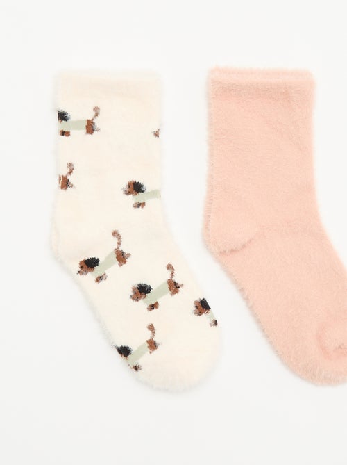 2-pack of Fun Patterned Ankle Socks - Kiabi