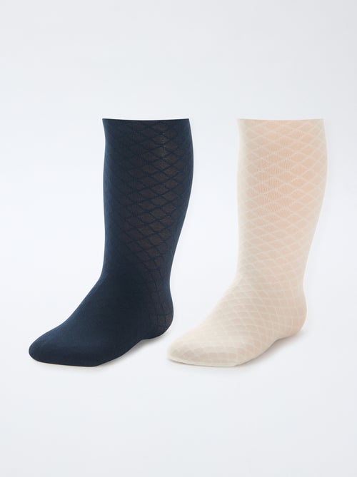 2-Pack of Lightweight Patterned Tights - Kiabi