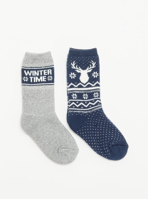 2-pack of Lined Socks - Kiabi