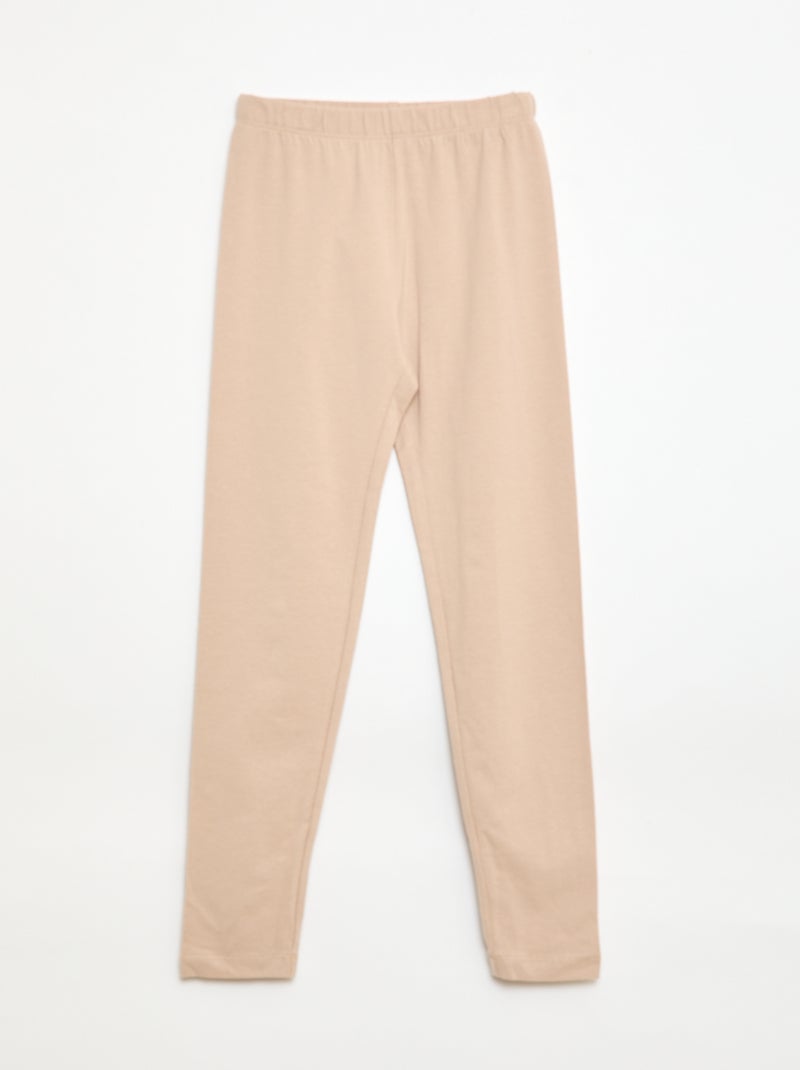 2-Pack of Long Leggings Beige - Kiabi