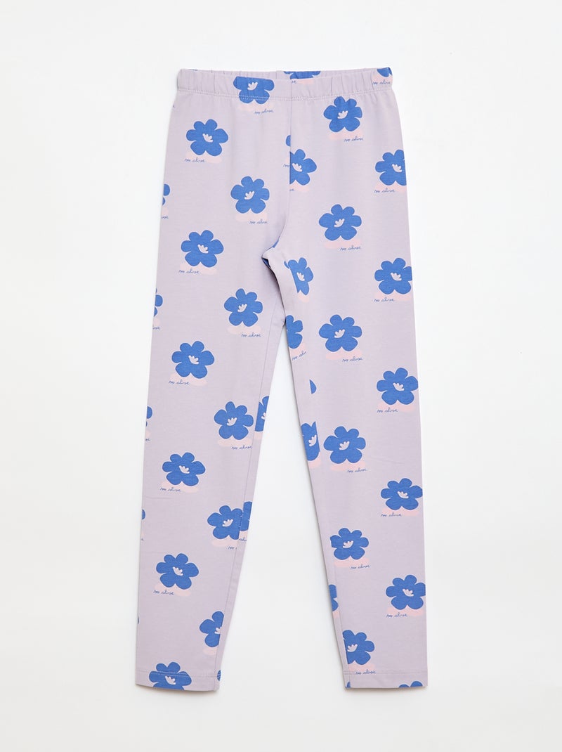 2-Pack of Long Leggings Purple - Kiabi