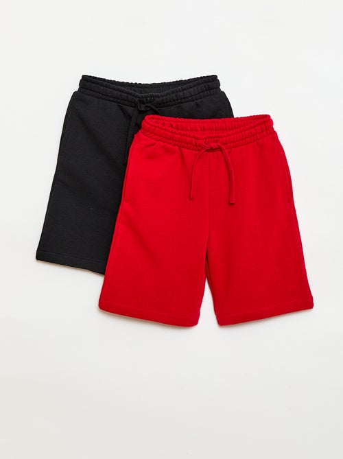 2-Pack of Plain Cotton Shorts - Kiabi