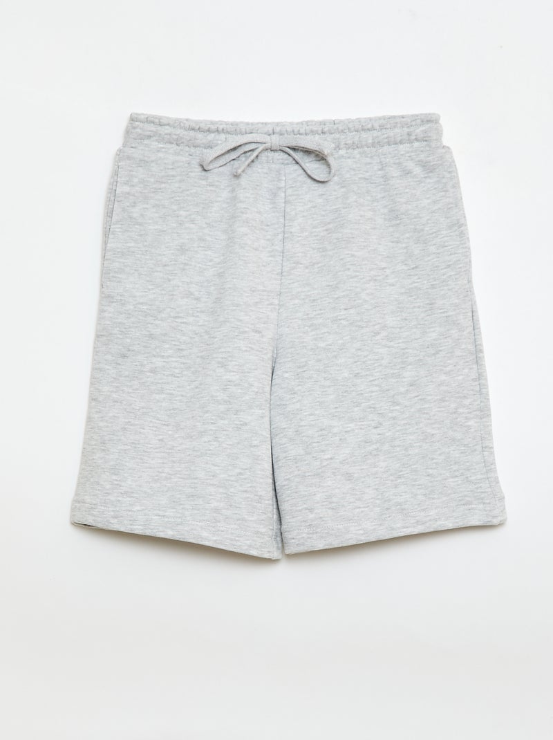 2-Pack of Plain Cotton Shorts Blue - Kiabi
