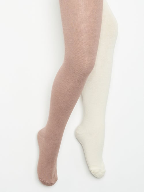2-pack of plain tights - Kiabi