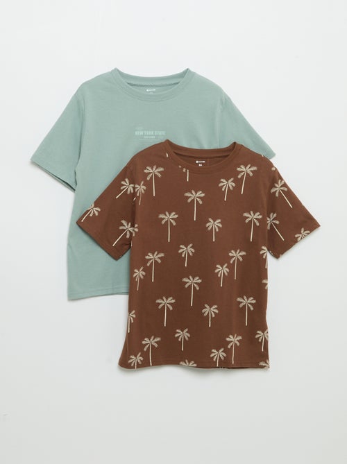 2-Pack of Printed Short-Sleeved T-shirts - Kiabi