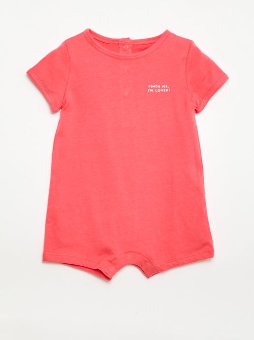 2-Pack of Short Jersey Rompers - Kiabi
