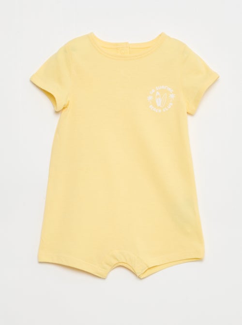 2-Pack of Short Jersey Rompers - Kiabi
