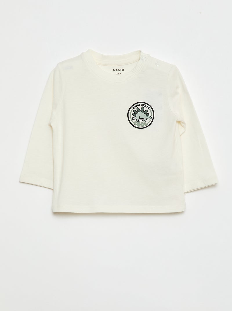 2-Pack of Short-Sleeve T-Shirts Khaki - Kiabi