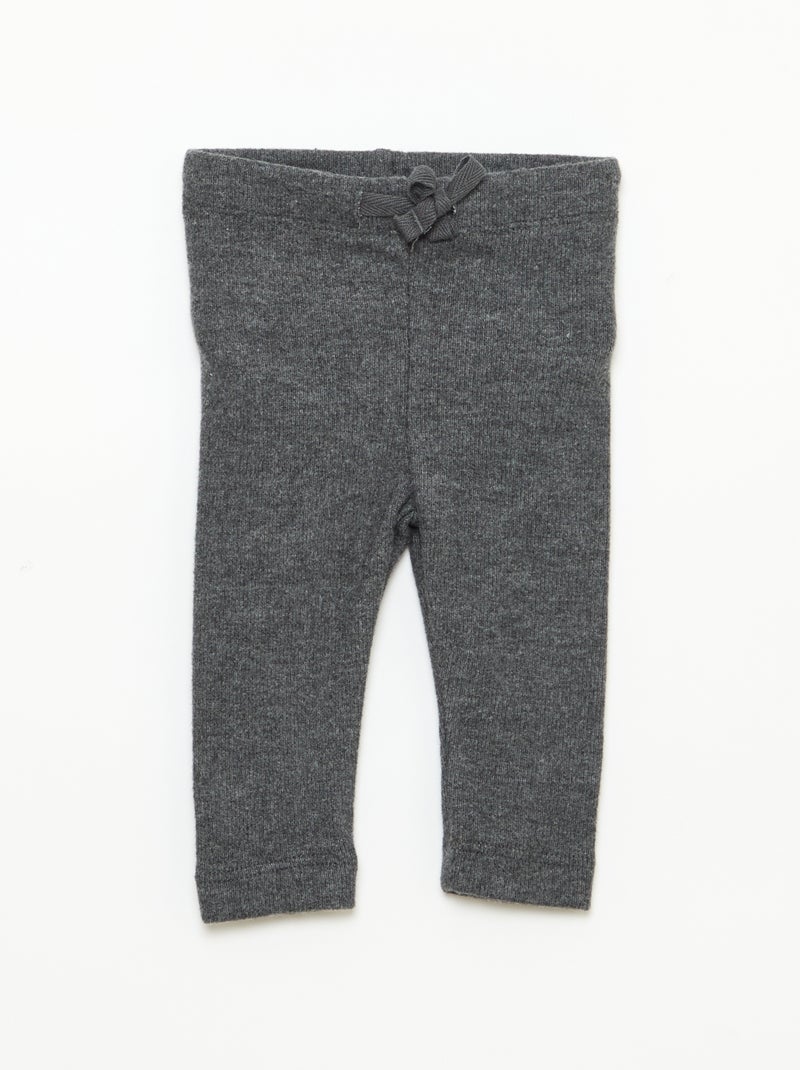 2-Pack of Snuggly Knit Leggings Grey - Kiabi