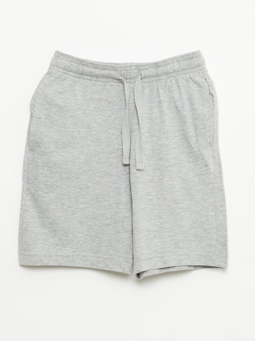 2-Pack of Solid Color Cotton Jersey Shorts - Kiabi