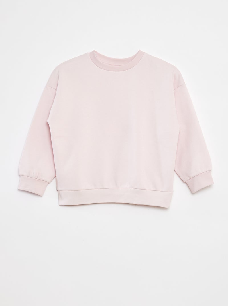 2-Pack of Solid Fleece Sweatshirts Pink - Kiabi
